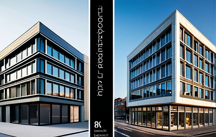 건축 설계의 미학적 접근과 실용성 균형 - Here are three detailed image prompts, each capturing different facets of the relationship between a...