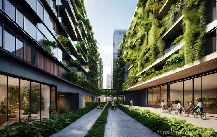 건축 설계와 지속 가능 건축 인증 사례 - **Prompt 1: A serene, sun-drenched living room within a modern, sustainably designed home. Large flo...