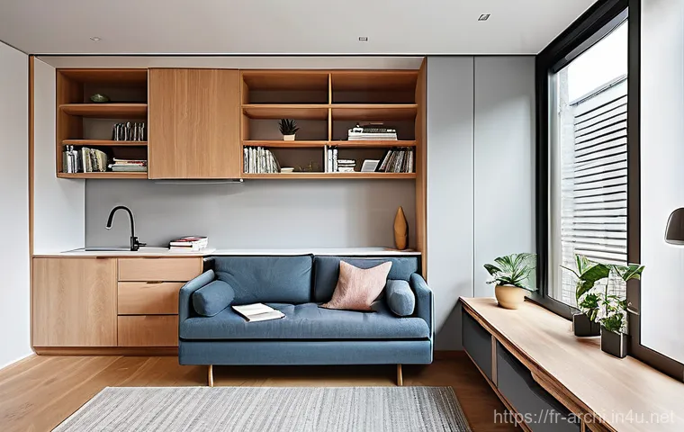 건축 설계 개념과 스케치 - **Prompt 2: Biophilic and Sustainable Living Space**
    "An inviting and serene modern living room ...