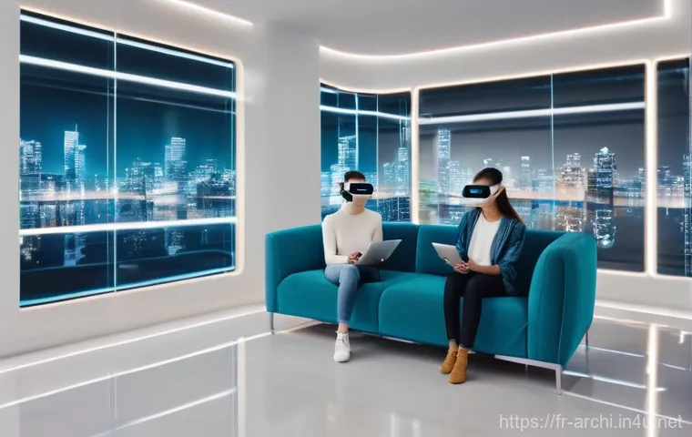 건축가가 사용하는 디지털 툴 트렌드 - **Prompt 1: AI-Powered Architectural Vision**
    A futuristic, highly detailed image of a female ar...