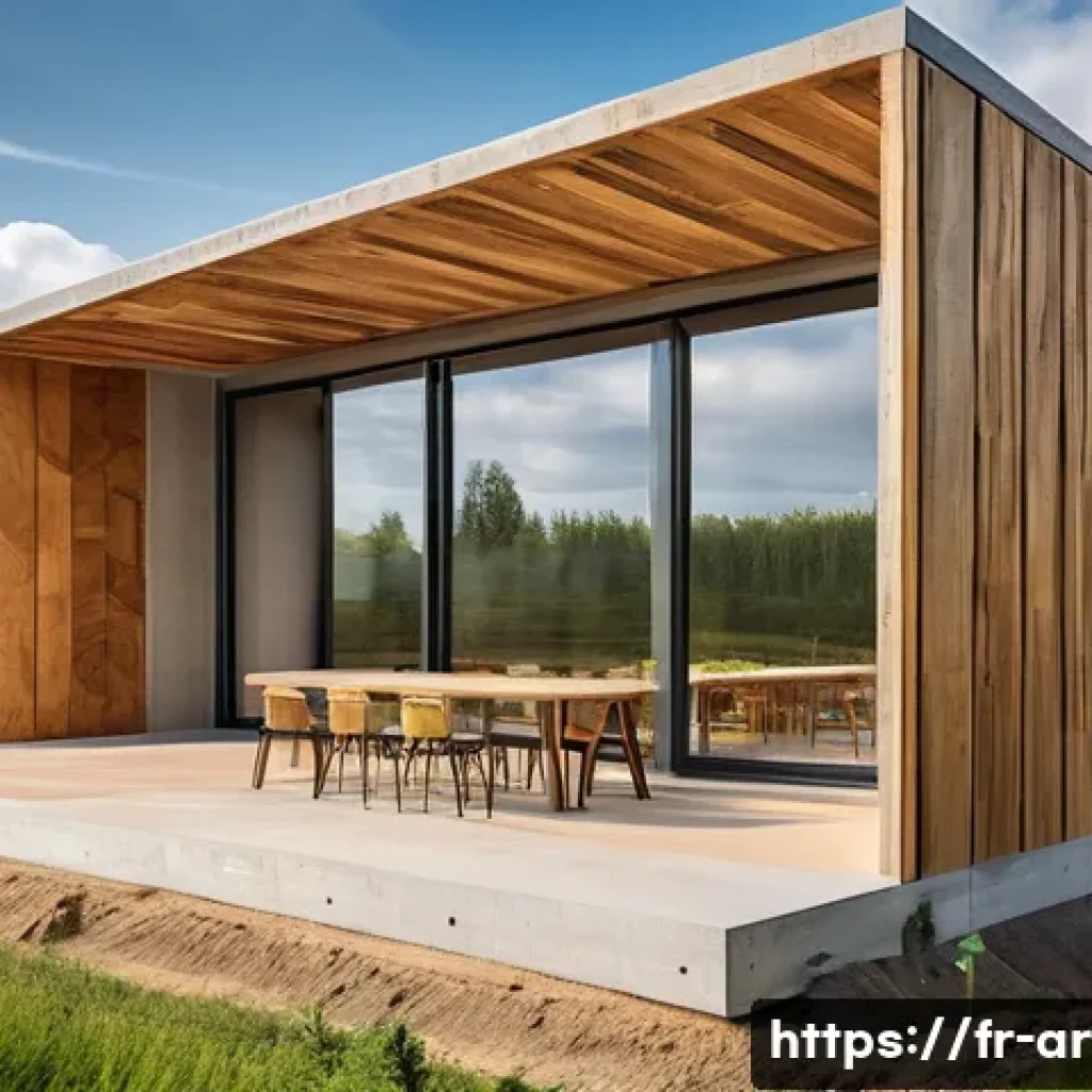 건축가가 자주 묻는 질문 정리 - A modern sustainable architectural construction site in France, featuring a combination of natural w...