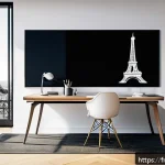 Home 22 건축가의 포트폴리오 지속 업데이트 방법 - A modern architect’s portfolio presentation scene: a sleek, well-lit workspace with a high-resolutio...